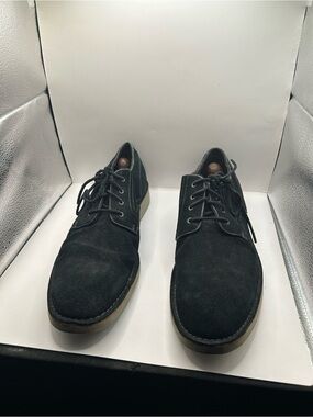 John Varvatos USA Blue Suede Derby Shoes